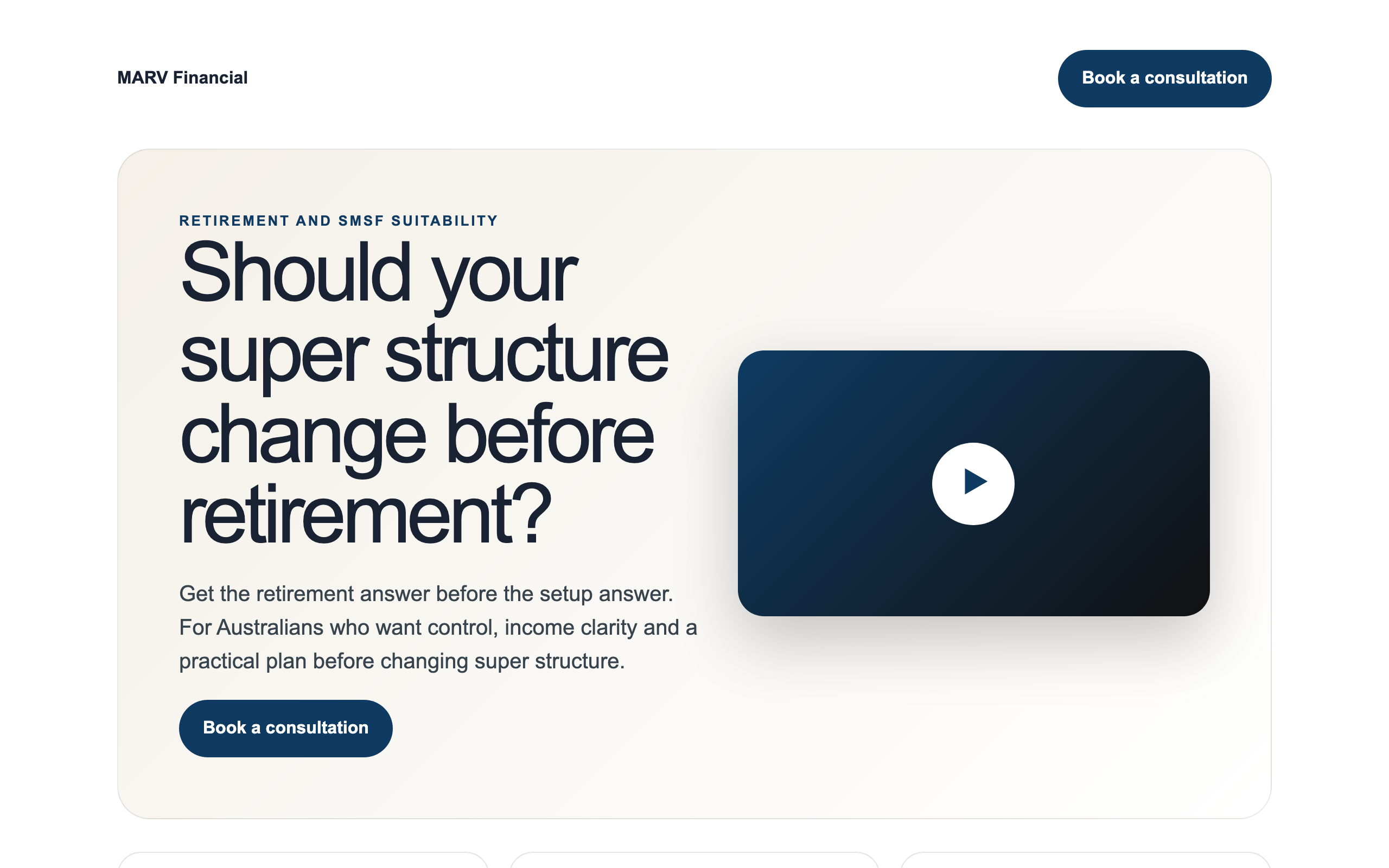 Landing page preview